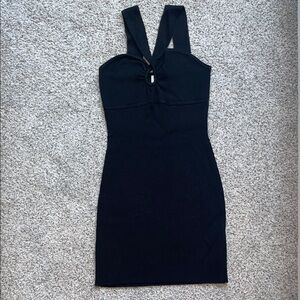 Abercrombie Knit Cross Halter Mini Dress